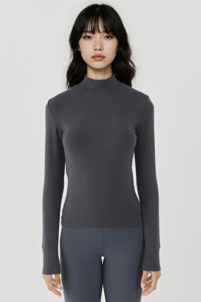 Hiccup Ultra Soft Slim Fit Stand Collar Knitted Top