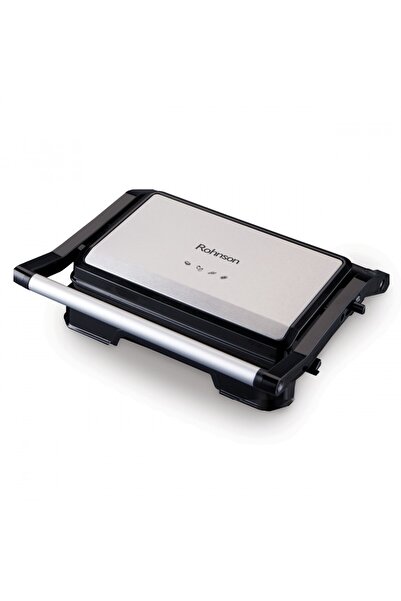 ROHNSON Sandwich maker R2114, 850 W, 23 x 14.5 cm, deschidere de 180°, carcasă din oțel inoxidabil,