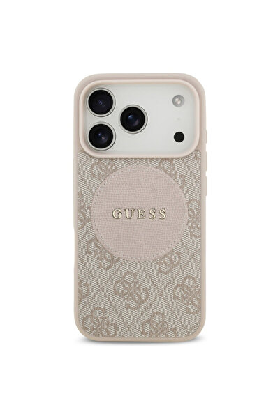 Guess 4G Circle Classic Logo MagSafe Case for iPhone 17 Pro - Pink (GUHMP17LP4PGRSGP)
