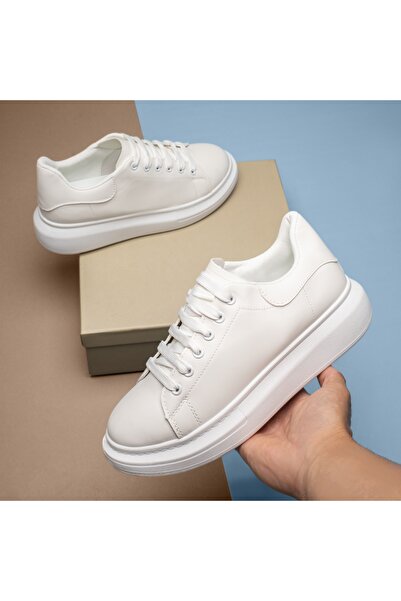 Modlet.ro Teniși albi cu platformă și sneakerși pentru bărbați MOD13943