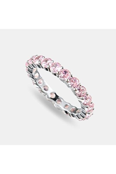 HAVANA JEWELLERY Inel PINK PRINCESS din Argint 925 placat cu Rodiu si Cristale Swarovski