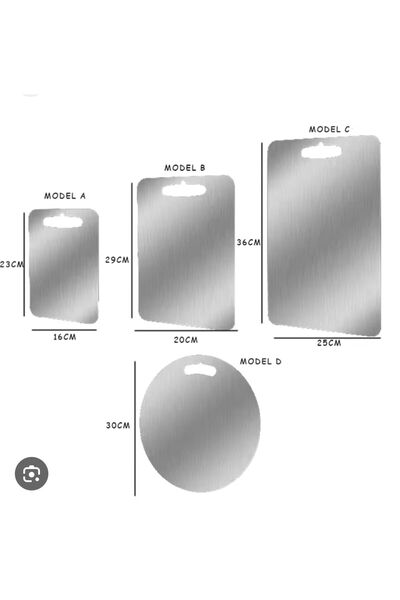TURGAY AŞKIN TA COLLECTION Stainless Steel Set of 4 Cutting Boards Stylish Ki...