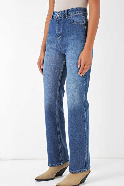 Hiccup BDART Keten Karışımlı Düz Paça Jean Pantolon