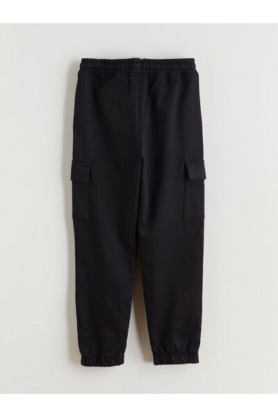 LC Waikiki Siyah Beli Lastikli Erkek Çocuk Kargo Jogger Pantolon