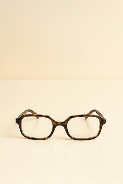 Eyesofia Oblamow Rectangular Leopard Blue Block Blue Light Protection Women's Glasses