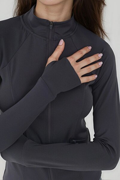 Hiccup Πλεκτό με λεπτή εφαρμογή με φερμουάρ με γιακά