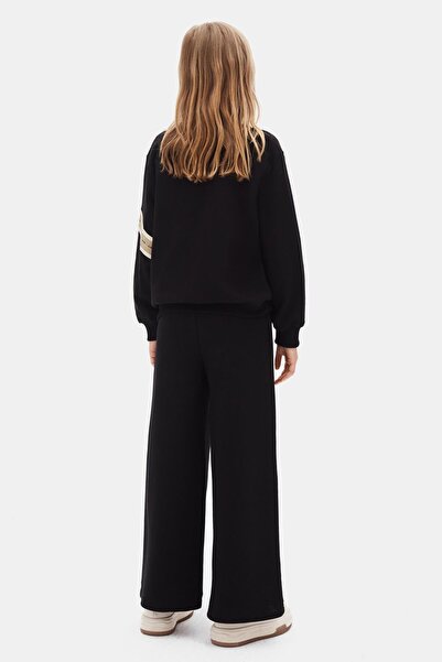 NK Girl's Stripe Detailed Suit Set 8-14 Years Old Black