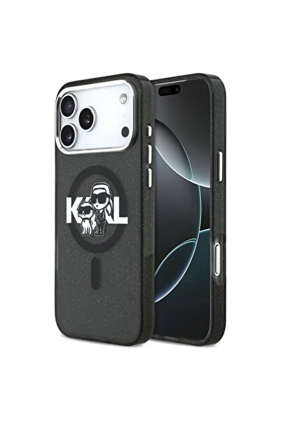 Karl Lagerfeld Husa iPhone 17 Pro Max IML Glitter Karl & Choupette Sketch Log...