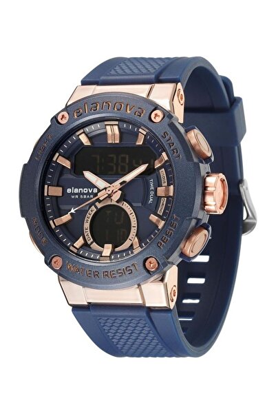 Elanova ساعة يد دائرية تناظرية