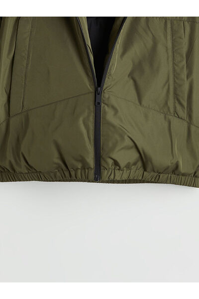 LC Waikiki Khaki Hooded Boy's Puffer Jacket