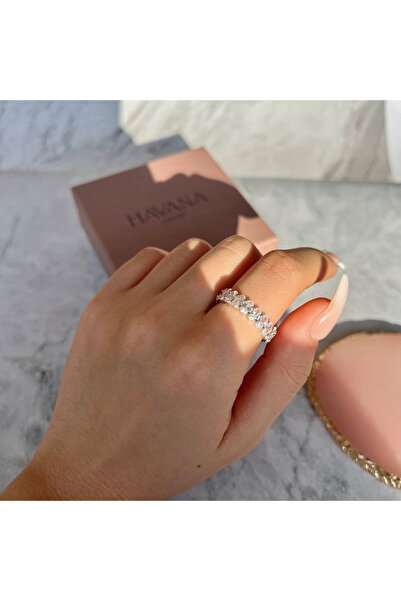 HAVANA JEWELLERY Inel ODESSA Argint 925 placat cu Rodiu si Cristale Swarovski