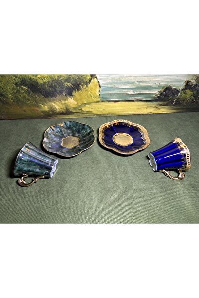 tayfuntufan antika koleksiyon A Pair of Limoges Turkish Coffee Tall Cups