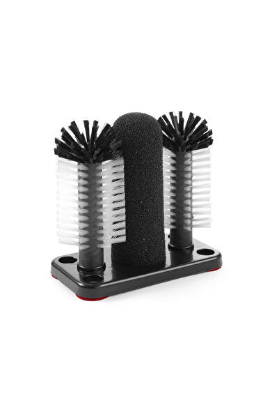 HENDI Glass Washing Brush with Sponge, Hendi, Equipped with 4 Suction Cups, Polypropylene