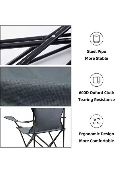 Cady One Folding Camping Chair with Cup Holder