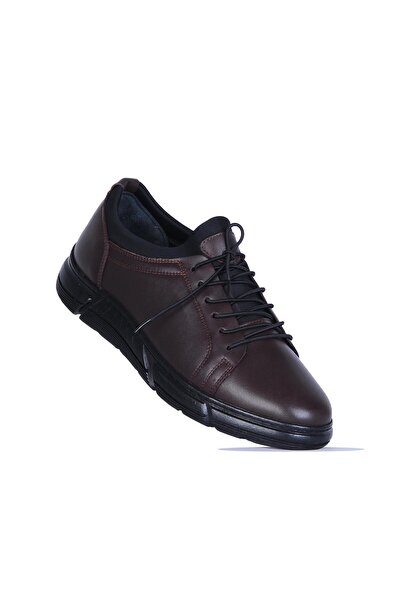 Baloğlu 4249 Brown Rubber 100% Leather Men's Casual Shoes