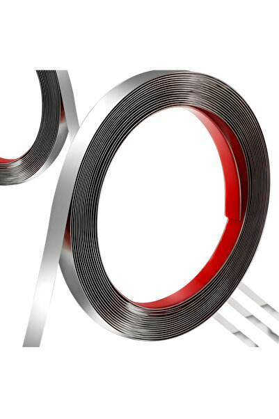 zola Self-adhesive decorative tape for interior, length 10 m, width 2 cm, flexible, PVC, silver