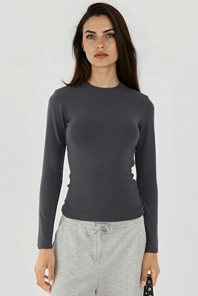 Hiccup Μακρυμάνικο μπλουζάκι με στρογγυλή λαιμόκοψη Slim Fit