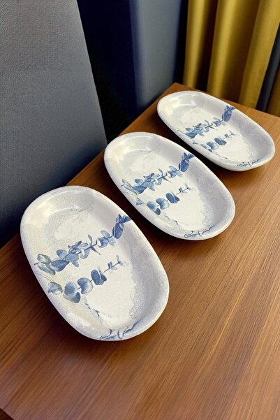 Keramika Blue Magic Hitit Kayık Tabak 16 Cm 3 Adet - 19861