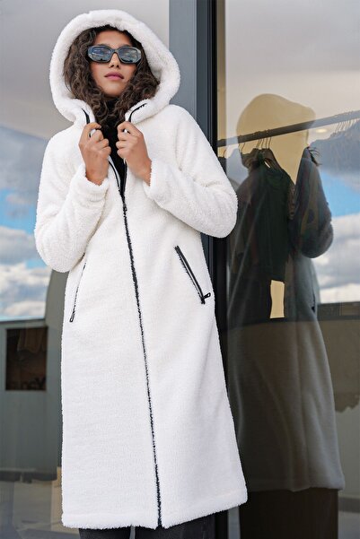 Hiccup Μακρύ βελούδινο μπουφάν από τεχνητή γούνα με κουκούλα BDART