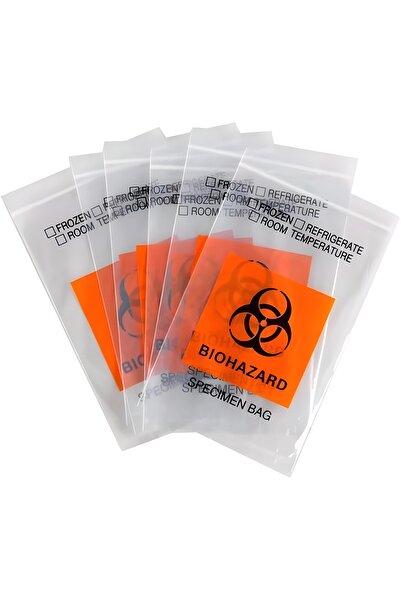 PROTECT أكياس بلاستيكية قابلة للقفل لحماية المواد الخطرة بيولوجيًا، عبوة من 2...