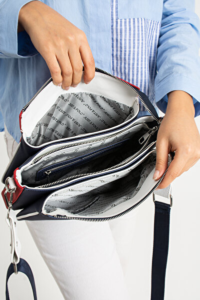 Just Polo Medium Size Thick Strap Daily Crossbody Bag Women's Shoulder Bag 6013 Gray