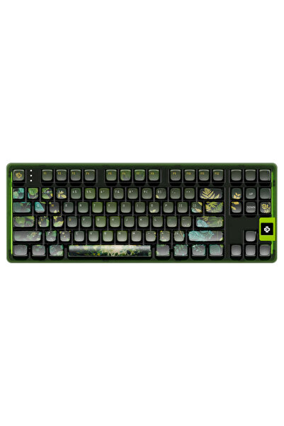 QwertyKey QwertyKey80 Leaf Γραμμικός διακόπτης Bluetooth Ασύρματο Hotswap RGB QMK/VIA Μηχανικό πληκτρολόγιο παιχνιδιών