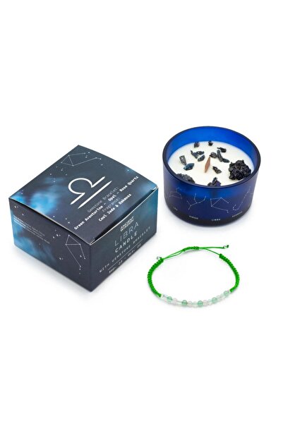 AW Gifts Lumânare cu Cristale și Brățară cu Pietre Prețioase pentru Zodia Bal...