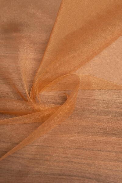 Kumaş Deposu Țesătură de culoare șofran din tul simplu victorian