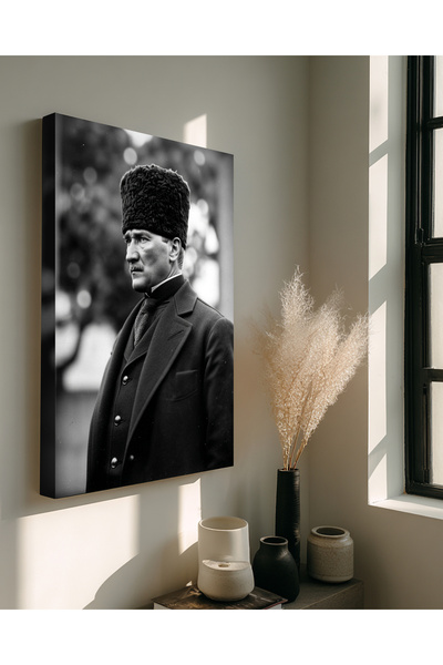 Ahsen resim çerçeve Tablou pe pânză Ataturk alb-negru, locul de muncă, acasă