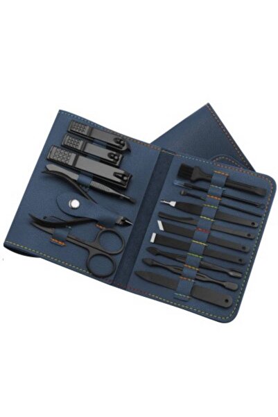 Edman Set de unghii cu 16 piese, unghiera, pilă, pensetă și foarfecă, cu husă...