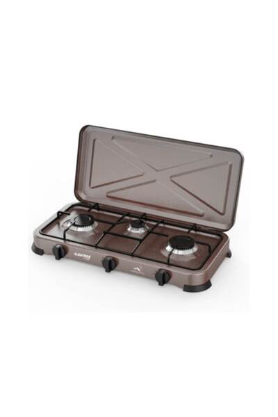 ALBATROS Gas Cooktop APG31BR, 3 Burners, 5.4 KW, Brown