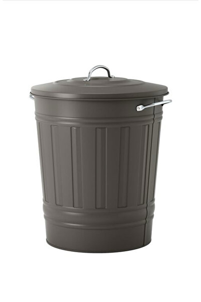 IKEA Knodd Çöp Kutusu 40L kapaklı gri