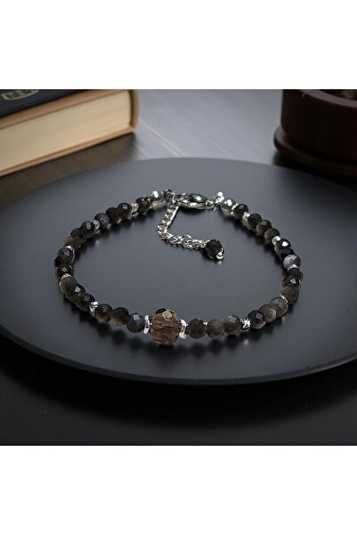 Home سوار من الأوبسيديان والكوارتز الدخاني