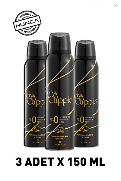Viva Cappio Kadın Edt Parfüm 60 ml & Deodorant 3*150 ml Avantajlı Set, Roll On HEDİYELİ