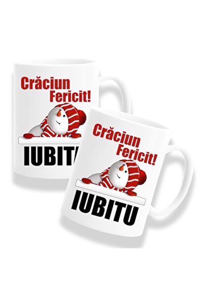 OEM Set 2 căni personalizate pentru părinți dragi cu mesajul „Crăciun fericit...