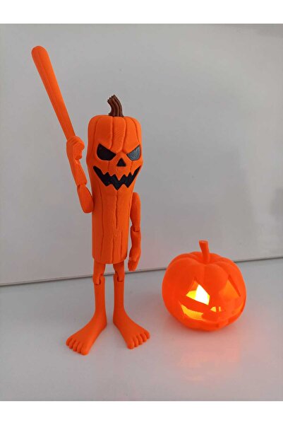 smilechild دمية شخصية القرع وتنغ تونغ تونغ للهالوين مقاس 20-8 سم مع شمعة LED ...