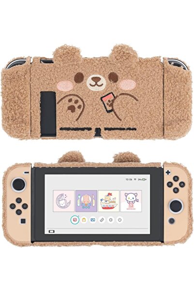 GeekShare Cute Plush Protective Case Cover Compatible with Nintendo Switch and Joy Con- Shock-Absorp