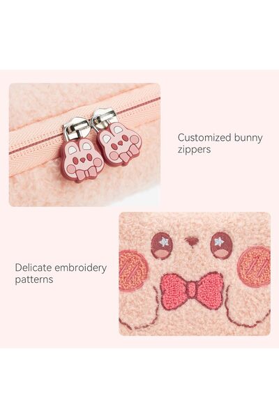 GeekShare Pink Bunny Plush Bag Carry Case Compatible with Switch/OLED
