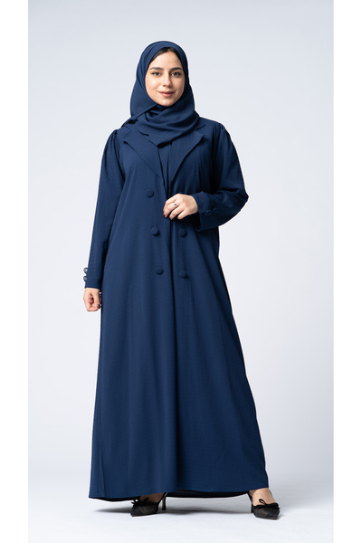 outline Daily Discreet Navy Blue Blazer Abaya