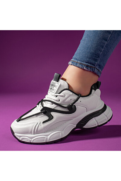Modlet.ro Women's white and black sports shoes MOD11071