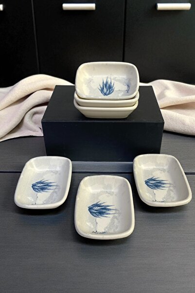 Keramika Blue Magic Dikdörtgen Çerezlik / Kayık 13 Cm 6 Adet-19864