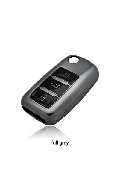 AYCANSTORE Husa pentru telecomandă Volkswagen 3 BUTONI (gri antracit metalic)