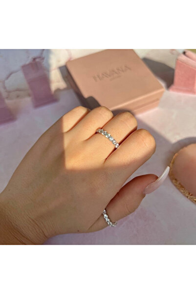 HAVANA JEWELLERY Inel PRINCESS Argint 925 placat cu Rodiu si Cristale Swarovski