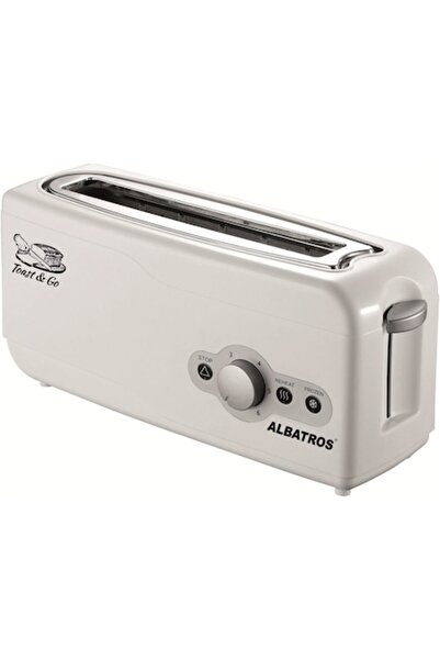 ALBATROS Toaster EXPRESS, white, 2 slices, long and narrow design, 800 W