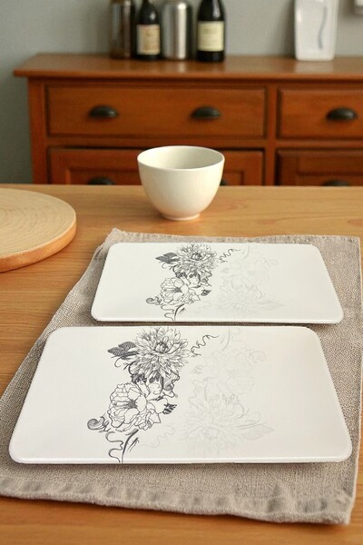 Keramika Lotus Siera Boat Plate 33*17 cm 2 Pieces