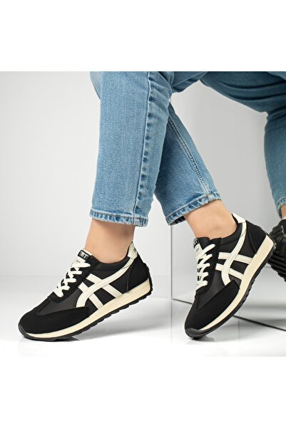 Modlet.ro Pantofi sport negri cu talpă joasă pentru femei MOD13019