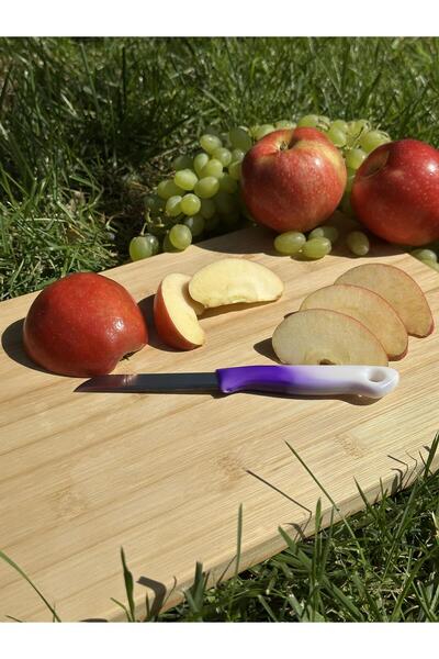 Solingen Ebruli Mor Tırtıklı Meyve Bıçağı – 18,5 cm, Paslanmaz Alman Çeliği, ...