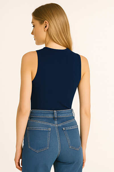 KHAB PREMİUM Thick Strap Ribbed Basic Women's Tank Top