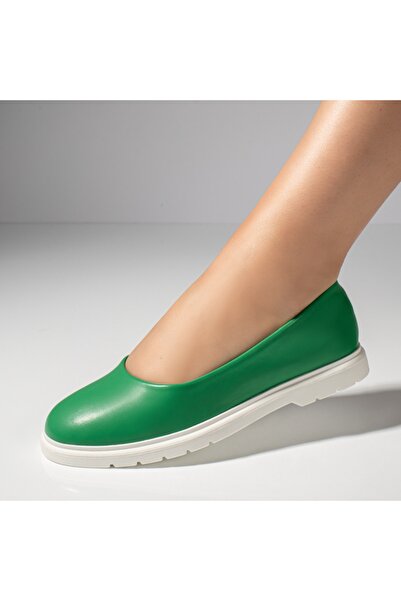 Modlet.ro Women's green low-sole ballerinas MOD11656