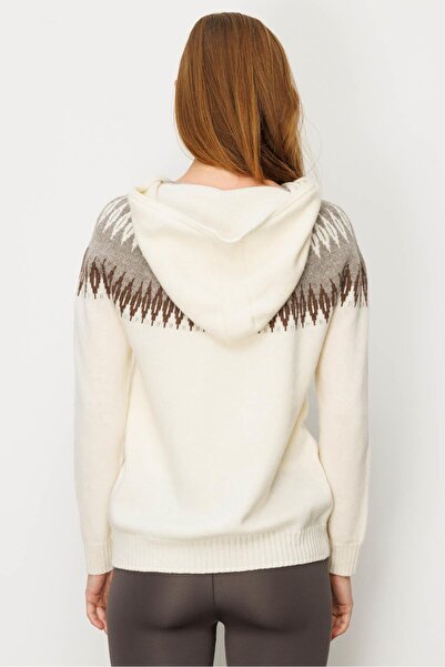 Desen Triko Γυναικεία ρόμπα με κουκούλα Μπακλαβάλα Ζακέτα Κόκκαλο